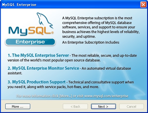 MYSQLインストール7のキャプチャ画像